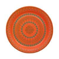 Diwali Orange & Pink Paper Plates - 12 Pack