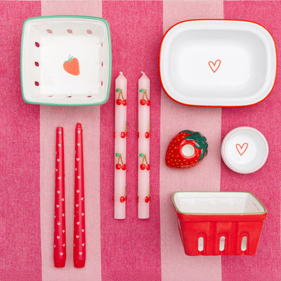 Heart Pink Oven Enamel Dish - 20cm