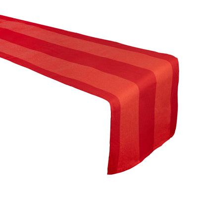 Red Stripe Fabric Table Runner