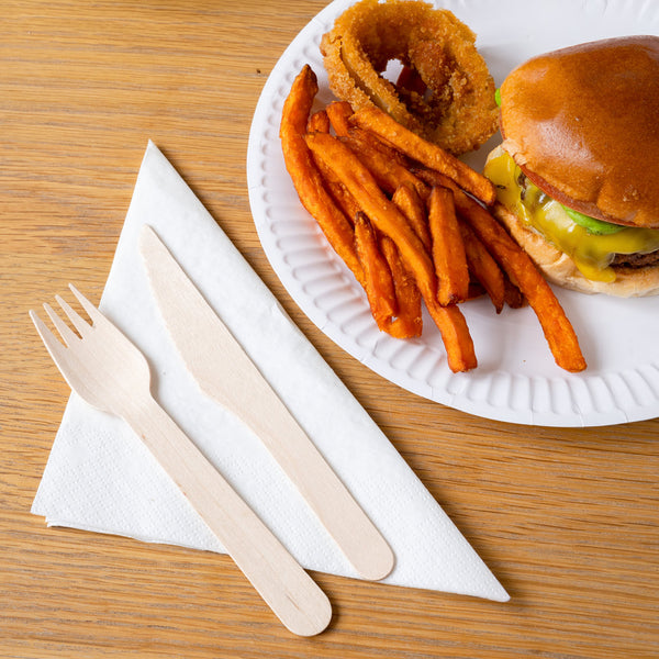 Plain White Compostable Paper Napkins - 100 Pack - Talking Tables UK