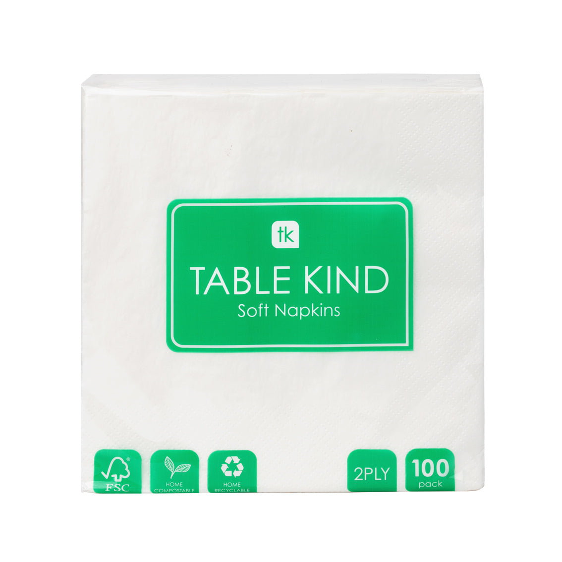 Plain White Compostable Paper Napkins - 100 Pack - Default Title ...