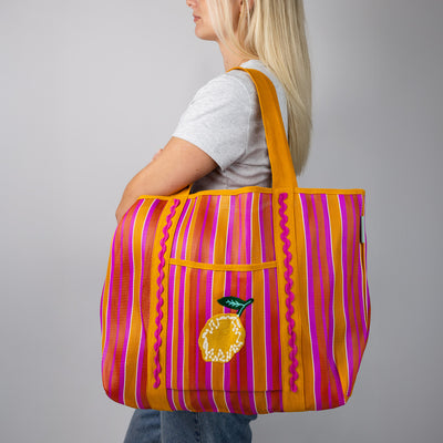 Recycled Plastic Lemon Tote Bag