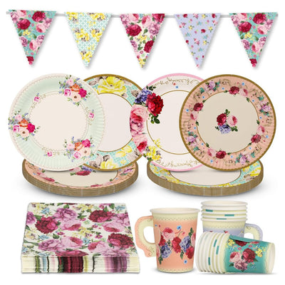 Vintage Floral Party Pack - 16 Pack
