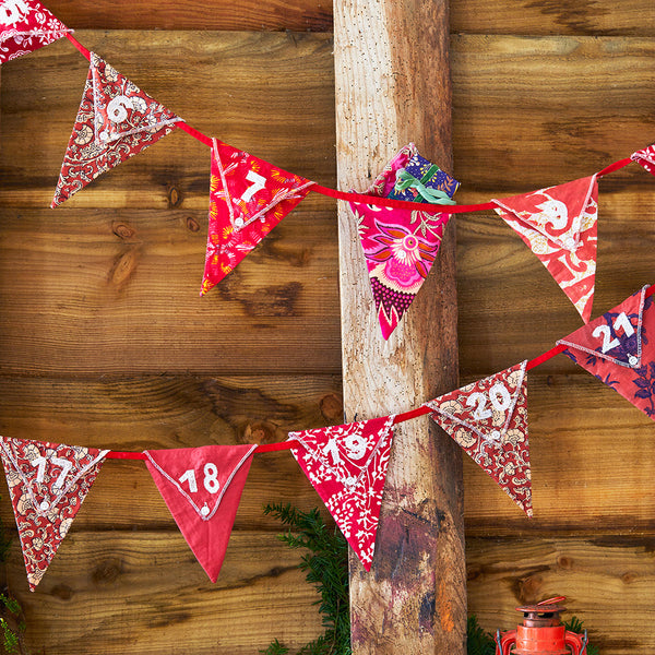 Fill-Your-Own Upcycled Advent Calendar Bunting - 2 x 3m