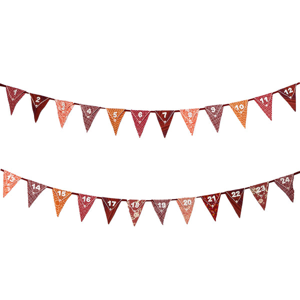 Fill-Your-Own Upcycled Advent Calendar Bunting - 2 x 3m