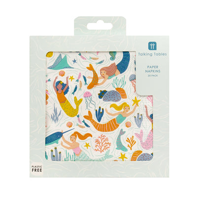 Mermaid & Sea Creatures Paper Napkins - 20 Pack