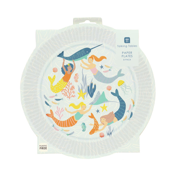 Mermaid & Sea Creatures Paper Plates - 8 Pack