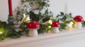 Small Red Mushroom Candle