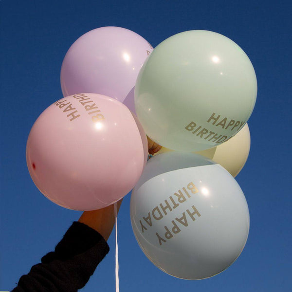 Pastel Happy Birthday Balloons - Talking Tables UK Public