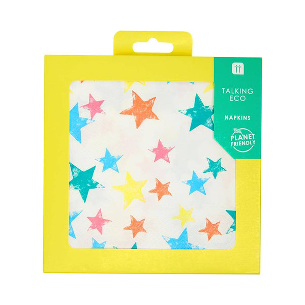 Birthday Brights Rainbow Star Napkins - Talking Tables UK Public