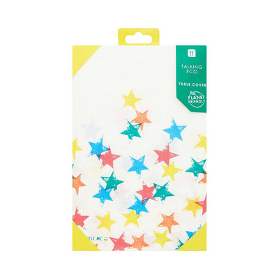 Birthday Brights Rainbow Star Paper Table Cover - Talking Tables UK Public