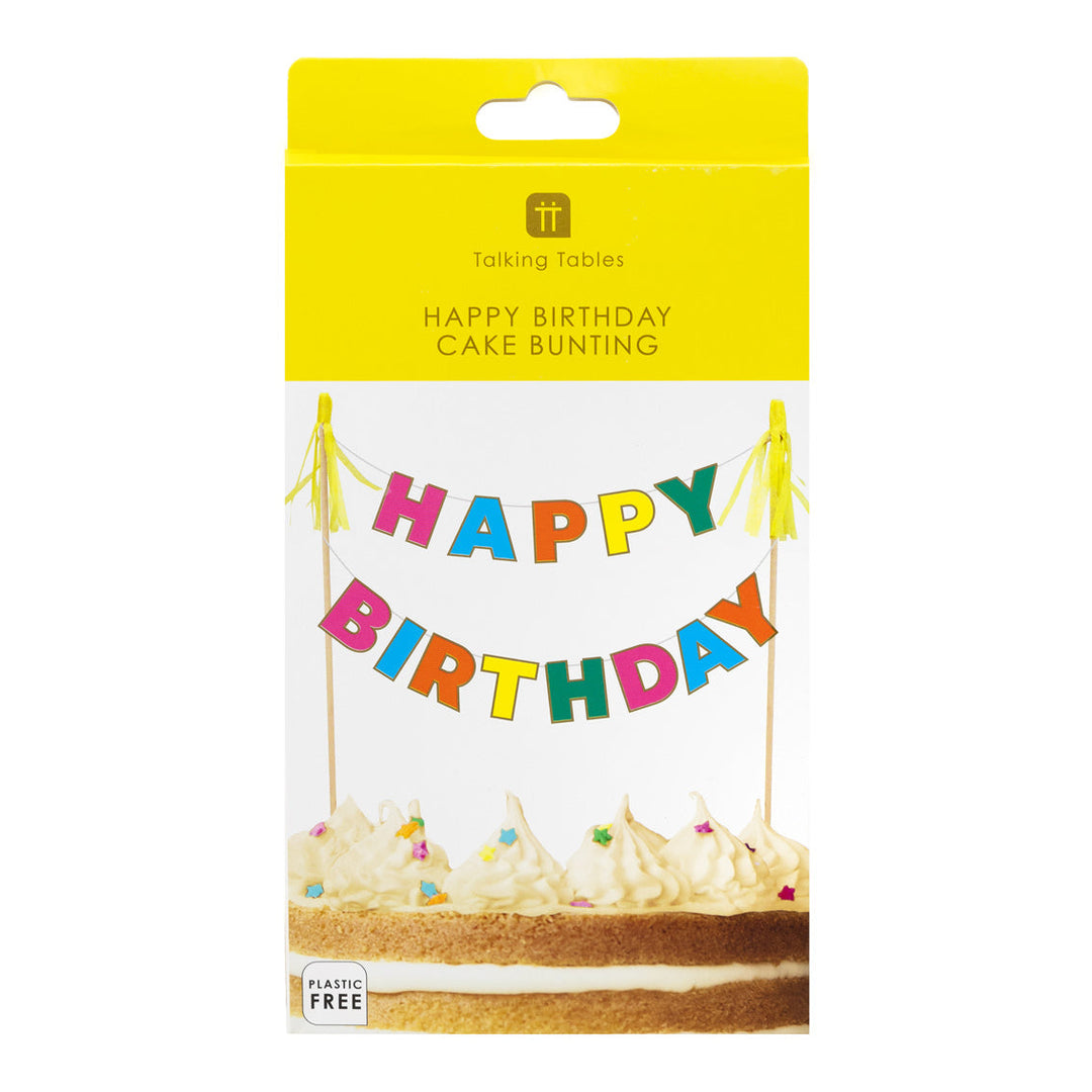 Talking Tables Party Porcelain Gold Happy Birthday Bunting