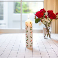 Christmas Holly Pillar Advent Candle