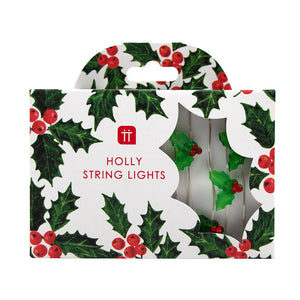 Green Holly String Lights - 3m