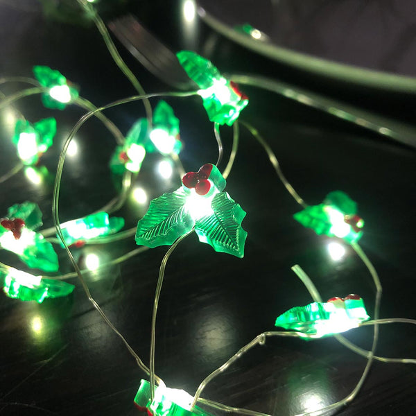 Green Holly String Lights - 3m