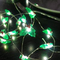 Green Holly String Lights - 3m