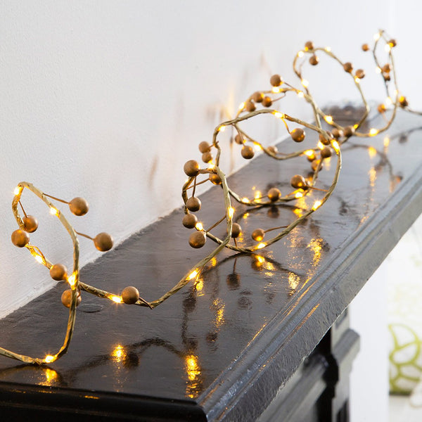 Floral garden copper shop wire led lights