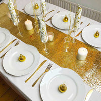 Gold Glitter Table Runner - 1.8m