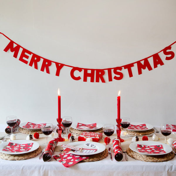 'Merry Christmas' Glitter Garland - 2m