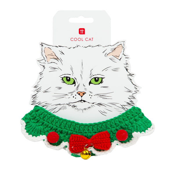 Christmas Crochet Cat Collar