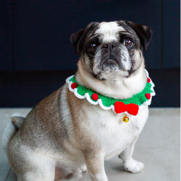 Christmas Crochet Dog Collar