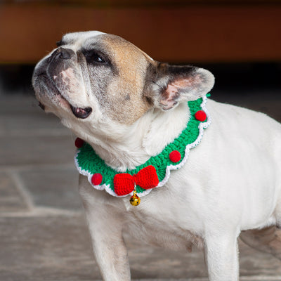 Christmas Crochet Dog Collar