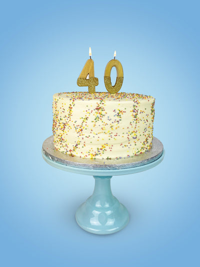 Gold Glitter Birthday Number Candle - 4