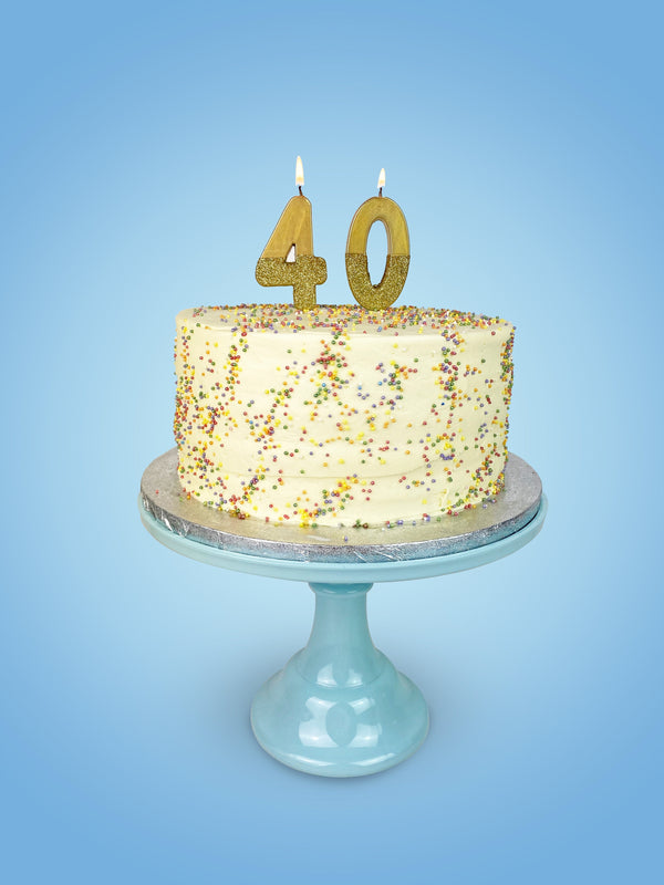 We Heart Birthdays Gold Glitter Number Candle 4