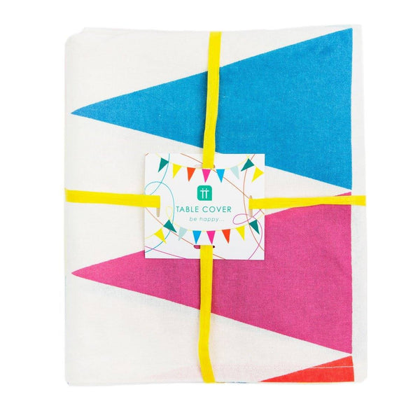 We Heart Birthdays Rainbow Fabric Table Cover - Talking Tables UK Public