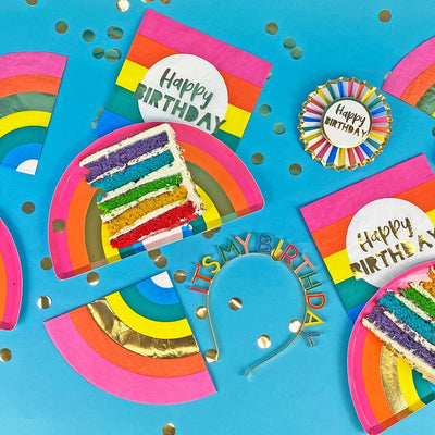 Rainbow 'Happy Birthday' Recyclable Napkins - 20 Pack