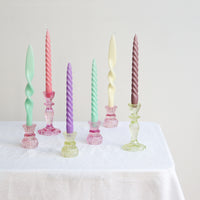 Warm Coloured Spiral Candles - 4 Pack