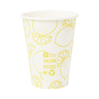 Recyclable Lemon Paper Cups - 8 Pack