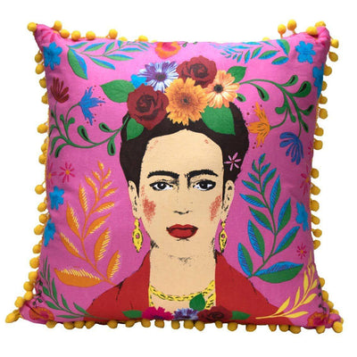 Boho Pink Tassel Frida Kahlo Cushion - Talking Tables UK Public