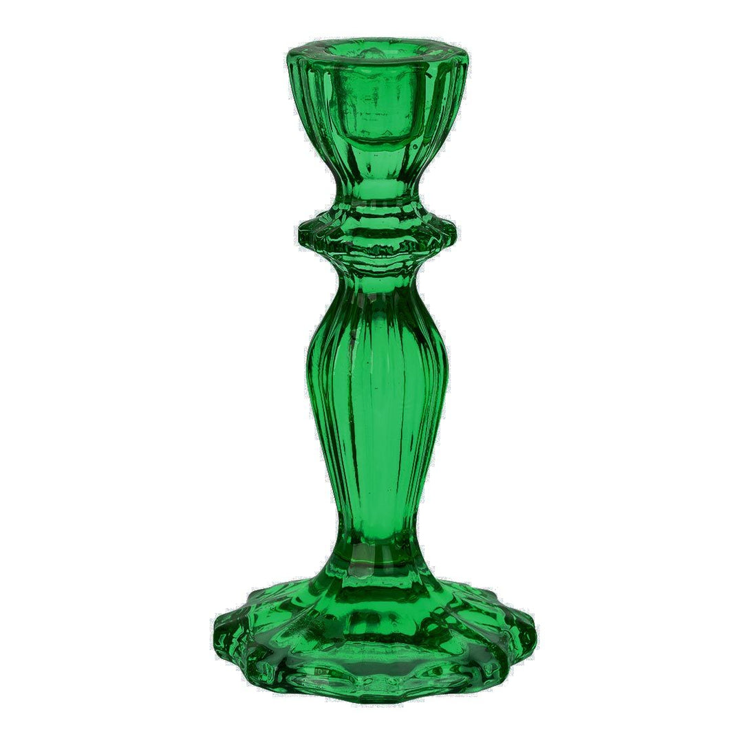 Glass Green Candle Holder