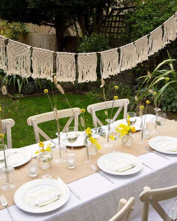 Boho Cream Macrame Garland - Talking Tables UK Public