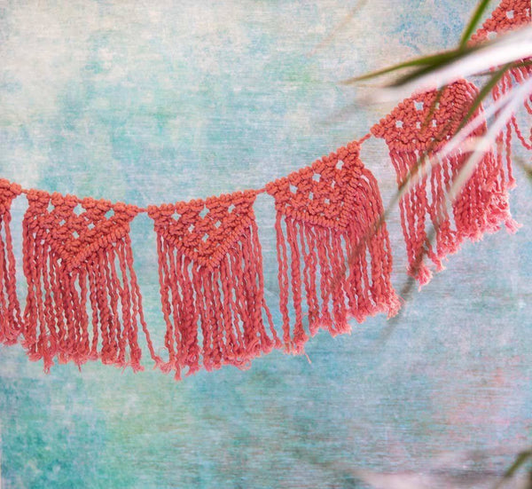 Boho Pink Macrame Garland - Talking Tables UK Public