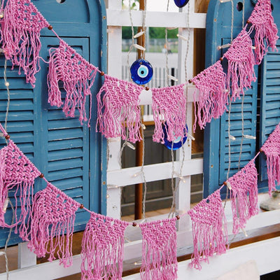 Boho Pink Macrame Garland - Talking Tables UK Public