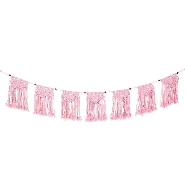 Boho Pink Macrame Garland - Talking Tables UK Public