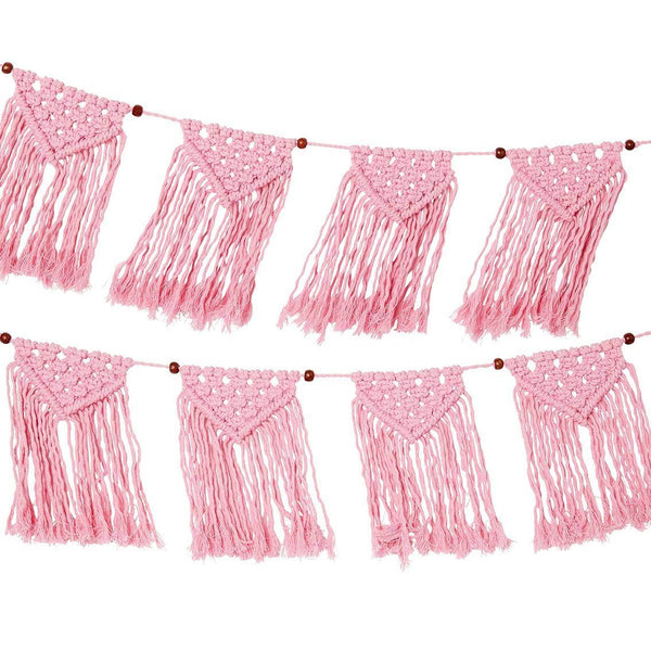 Boho Pink Macrame Garland - Talking Tables UK Public