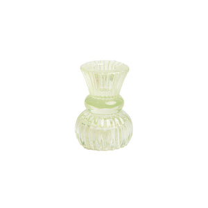 Green Glass Candle Holder - Small