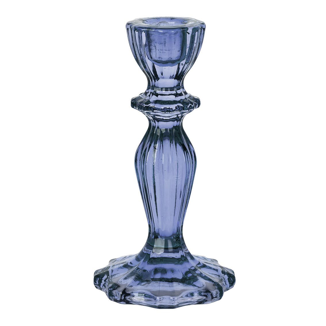 Navy Glass Candle Holder for Candlesticks Talking Tables UK