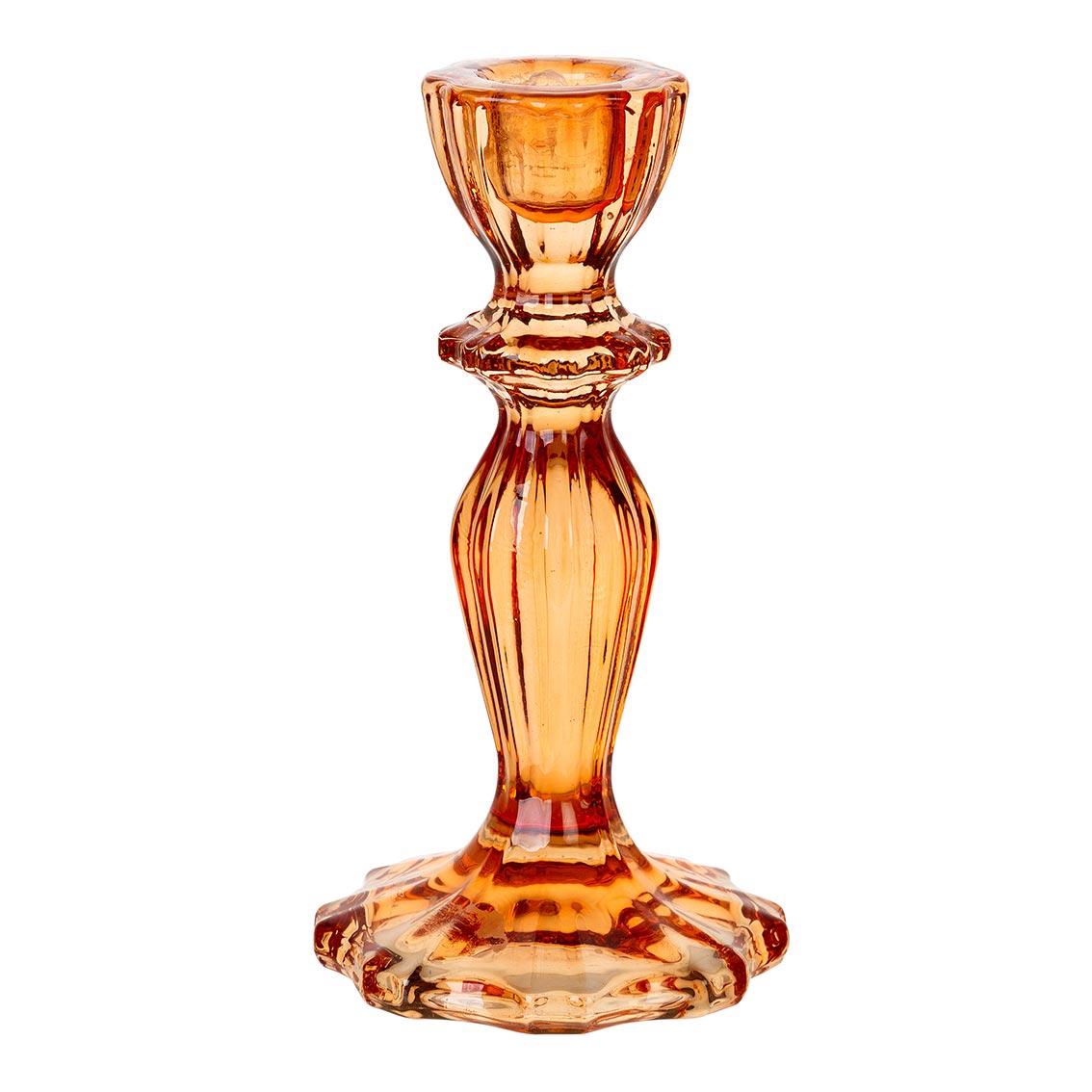 Orange Glass Candle Holder for Candlesticks Talking Tables UK