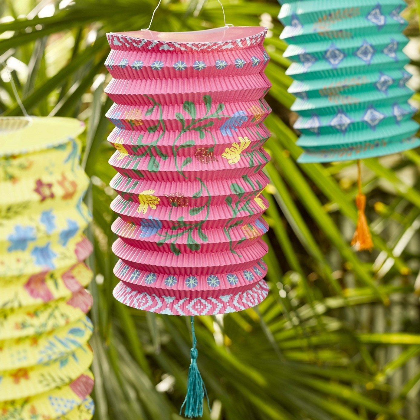 Boho Paper Lanterns Decorations Set of 3 Talking Tables UK