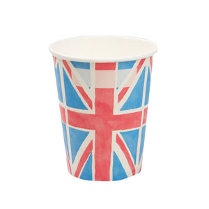 Royal Union Jack Flag Paper Cups - 8 Pack