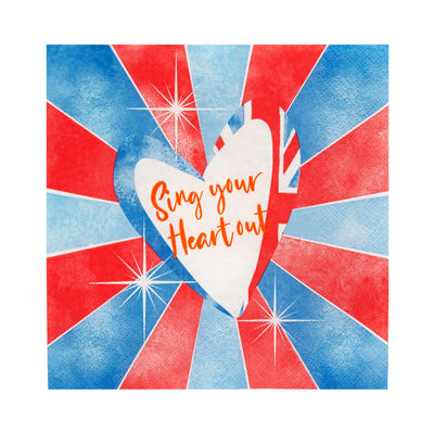 British Union Jack Paper Napkins - 20 Pack