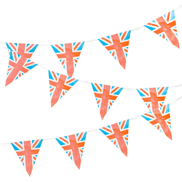 British Union Jack Paper Bunting - 3m