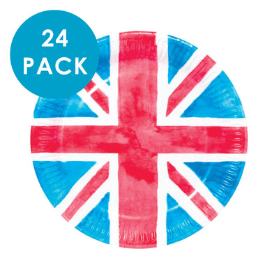 British Union Jack Paper Plate - 24 Pack