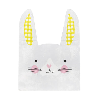 Bunny Shaped Paper Napkins - 20 Pack