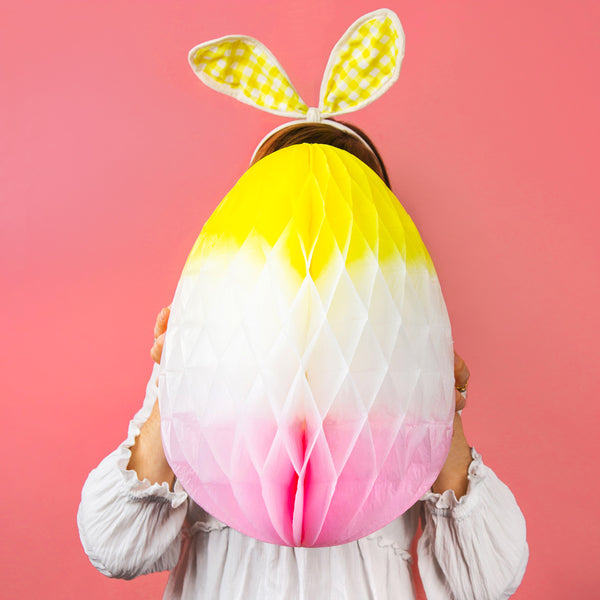 Large Pastel Ombre Honeycomb Egg - 40cm