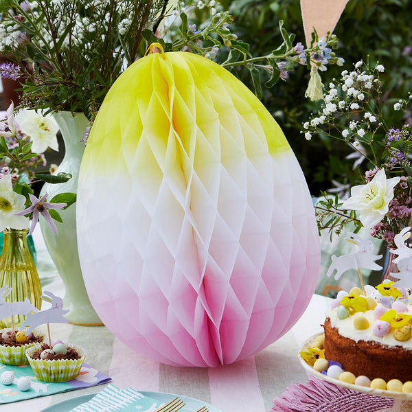 Large Pastel Ombre Honeycomb Egg - 40cm